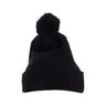 Flexfit Cuff Knit Beanie w Pom - Flexfit 1501P Black One Size Beanies