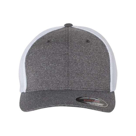 Flexfit Mélange Trucker Cap - Flexfit 6311 Heather Grey/ Royal One Size Hats