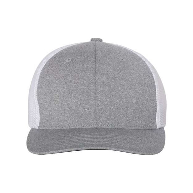 Flexfit Mélange Trucker Cap - Flexfit 6311 Heather Grey/ Royal One Size Hats