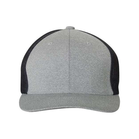 Flexfit Mélange Trucker Cap - Flexfit 6311 Heather Grey/ Royal One Size Hats