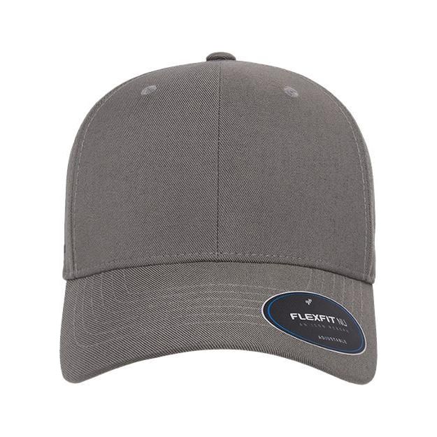Flexfit NU® Adjustable Cap - Flexfit 6110NU Grey Adjustable Hats