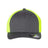 Flexfit Trucker Cap - Flexfit 6511 Charcoal/ Neon Yellow One Size Hats