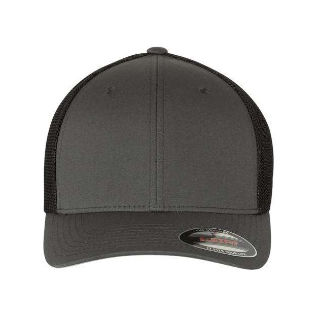 Flexfit Trucker Cap - Flexfit 6511 White One Size Hats