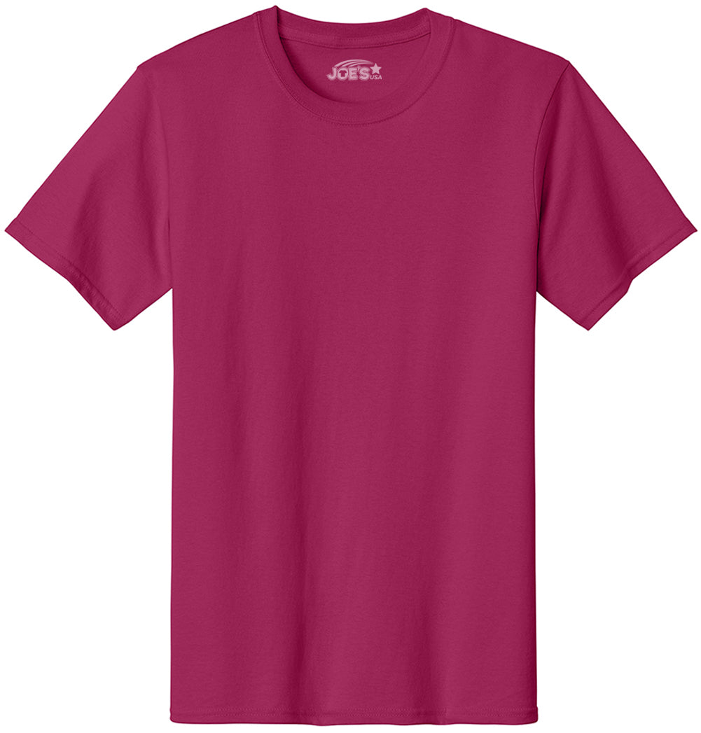 Joe's USA Mens Heavyweight Wholesale 6.1-ounce, 100% Cotton T-Shirt - Flush Pink - JUSA T-Shirts Joe's USA Flush Pink S