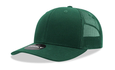 Decky 6 Panel Mid Profile Structured Cotton Blend Trucker | Decky 6021