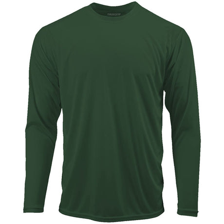 Mens Long Sleeve Moisture Wicking Athletic Shirts in Mens Sizes XS-4XL - Forest Green Activewear DRI-EQUIP Forest Green X-Small