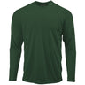 Mens Long Sleeve Moisture Wicking Athletic Shirts in Mens Sizes XS-4XL - Forest Green Activewear DRI-EQUIP Forest Green X-Small