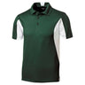 Men's Side Blocked Micropique Sport-Wick Polo - Forest Green/ White Polos/Knits DRI-EQUIP Forest Green/ White Small