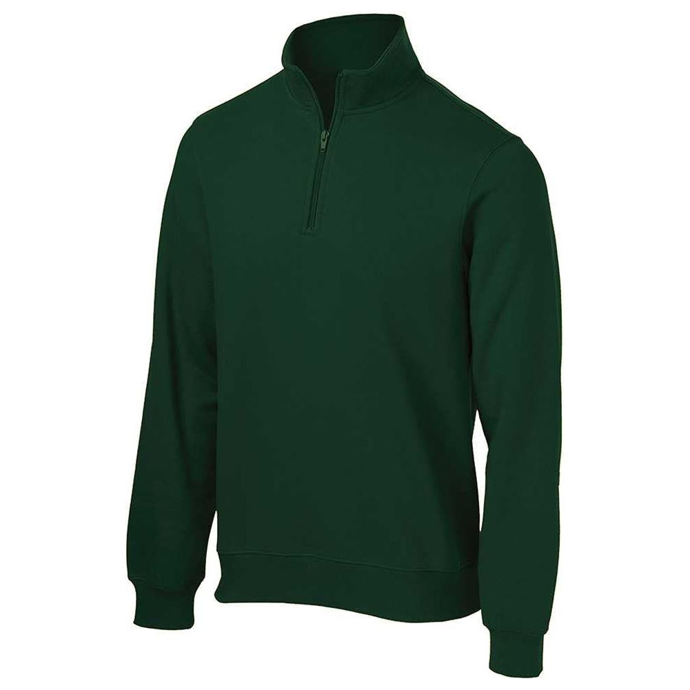 Joe's USA Men's 1/4-Zip Sweatshirt DRI-EQUIP Forest Green XS