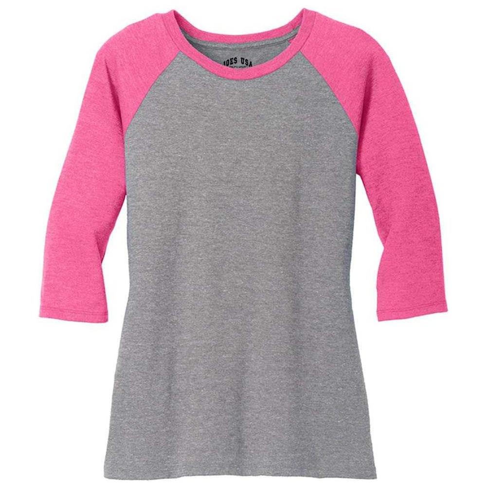 Ladies Perfect Tri 3/4-Sleeve Raglan Joe's USA Womens Apparel