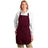 Full Length Apron with Pockets Blank Wholesale Workwear Apron Maroon Aprons
