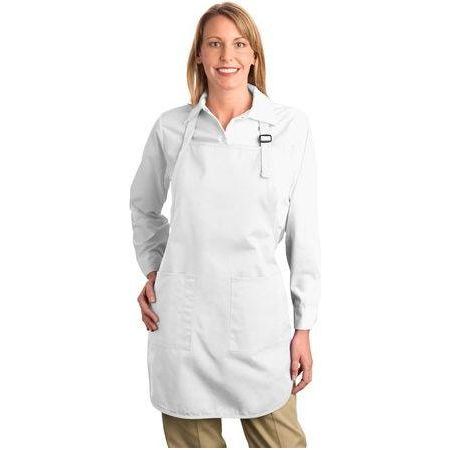Full Length Apron with Pockets Blank Wholesale Workwear Apron White Aprons