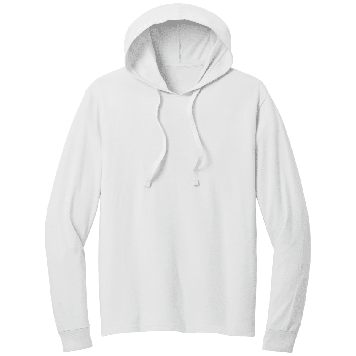 Garment - Dyed Pullover Hooded Tee Small White Short Sleeve T-Shirts