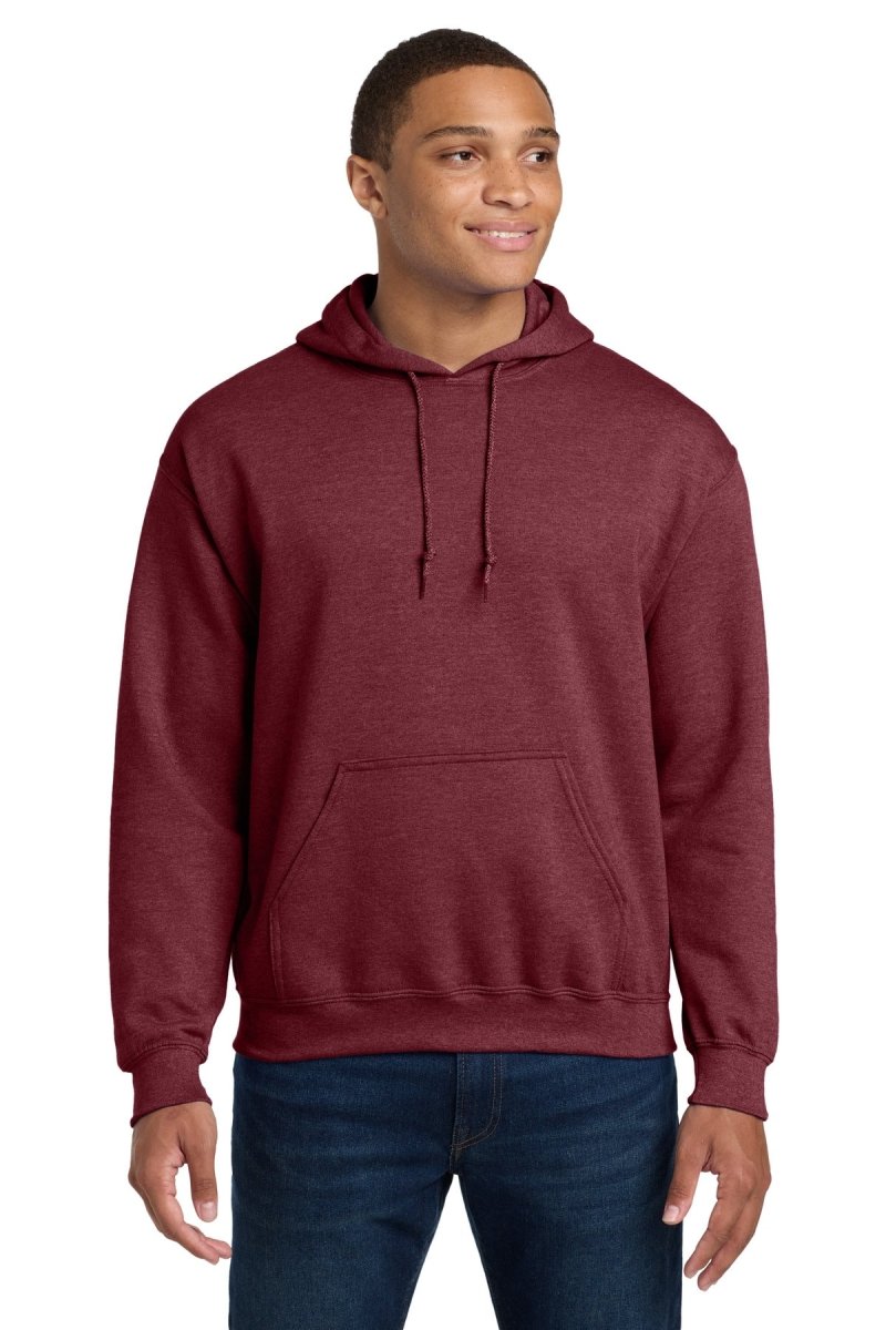 Gildan 18500 Heavy Blend Hoodie Heather Dark Maroon S Hoodies