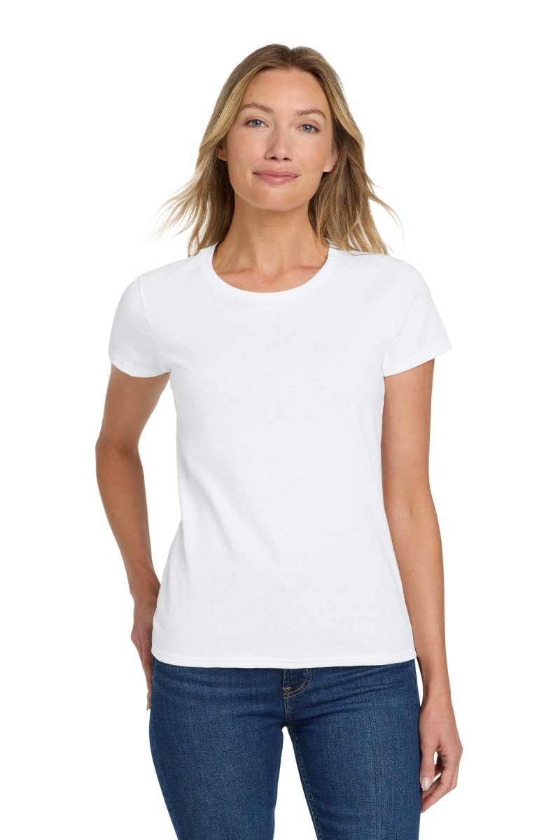 Gildan 5000L Women's Heavy Cotton T-Shirt – 5.3 oz 100% Cotton Tee White S Short Sleeve T-Shirts