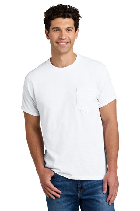 Gildan ® - DryBlend ® 50 Cotton/50 Poly Pocket T-Shirt. 8300 - Gildan 8300 White S Short Sleeve T-Shirts