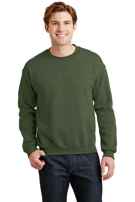 Gildan G180 Unisex Heavy Blend™ 50/50 Crewneck Sweatshirt Military Green S Crewneck Sweatshirts