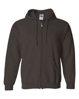 Gildan G186 Adult Heavy Blend Adult 8 oz., 50 - 50 Full - Zip Hood Dark Chocolate S Full - Zip Hoodies