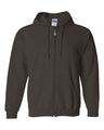 Gildan G186 Adult Heavy Blend Adult 8 oz., 50 - 50 Full - Zip Hood Dark Chocolate S Full - Zip Hoodies