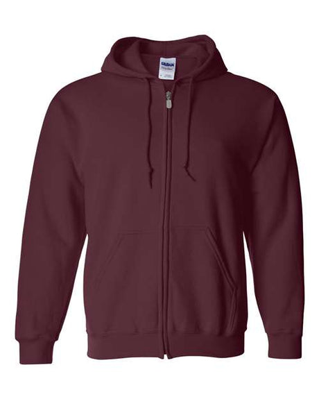 Gildan G186 Adult Heavy Blend Adult 8 oz., 50 - 50 Full - Zip Hood Maroon S Full - Zip Hoodies