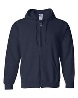 Gildan G186 Adult Heavy Blend Adult 8 oz., 50 - 50 Full - Zip Hood Navy S Full - Zip Hoodies