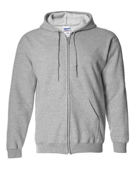 Gildan G186 Adult Heavy Blend Adult 8 oz., 50 - 50 Full - Zip Hood Sport Grey S Full - Zip Hoodies