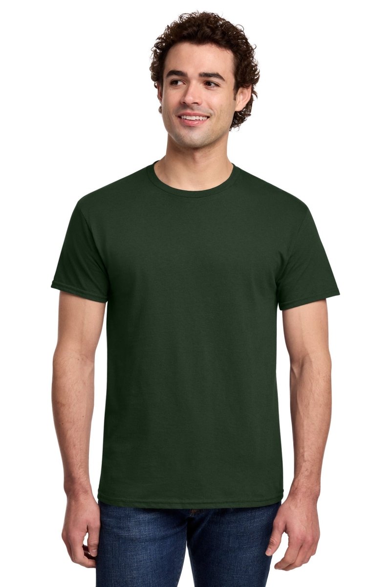 Gildan G300 Unisex Light Cotton T-Shirt Forest Green S Short Sleeve T-Shirts