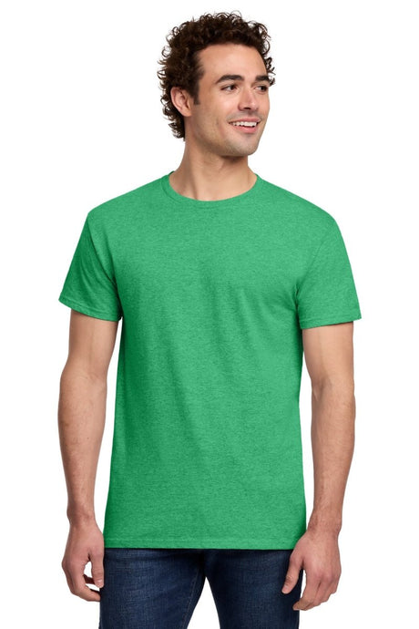 Gildan G300 Unisex Light Cotton T-Shirt Heather Irish Green XS Short Sleeve T-Shirts