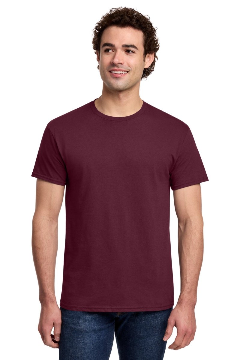 Gildan G300 Unisex Light Cotton T-Shirt Maroon XS Short Sleeve T-Shirts