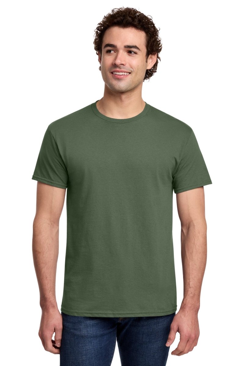 Gildan G300 Unisex Light Cotton T-Shirt Military Green XS Short Sleeve T-Shirts