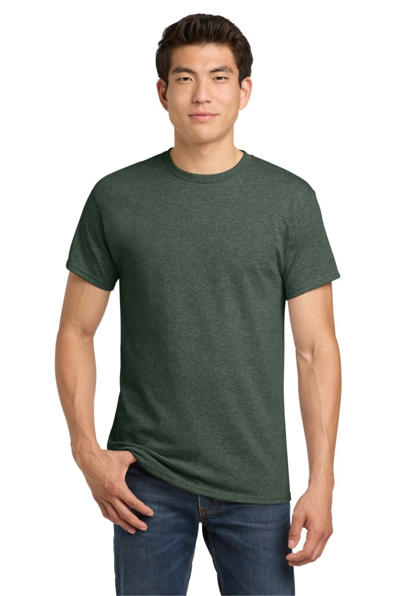Gildan G500 Unisex Heavy Cotton 5.3 oz T-Shirt Heather Military Green S Short Sleeve T-Shirts