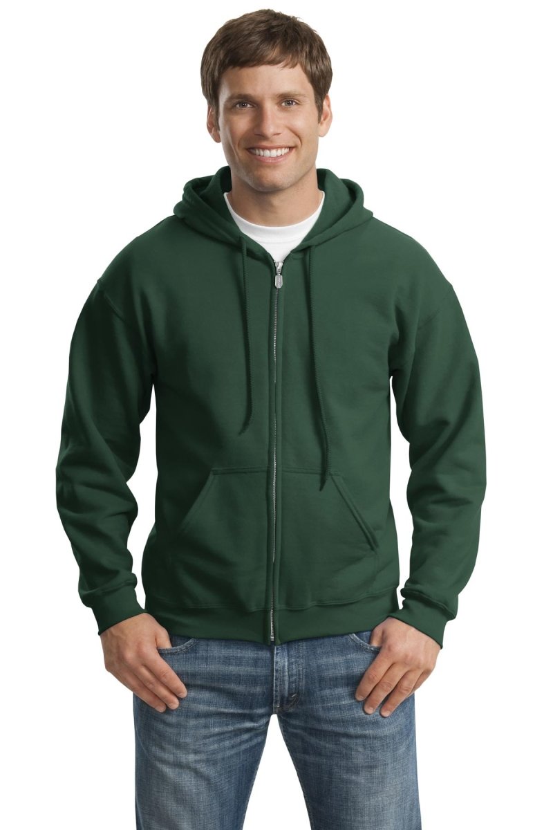Gildan - Heavy Blend Full - Zip Hooded Sweatshirt. 18600 - Gildan 18600 Forest Green S Hoodies