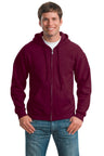 Gildan - Heavy Blend Full - Zip Hooded Sweatshirt. 18600 - Gildan 18600 Maroon S Hoodies