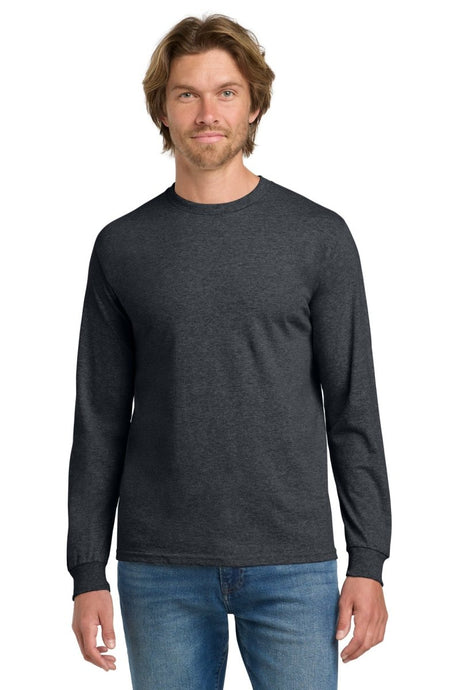 Gildan ® - Heavy Cotton ™ 100% Cotton Long Sleeve T-Shirt. 5400 - Gildan 5400 Dark Heather S Long Sleeve T-Shirts