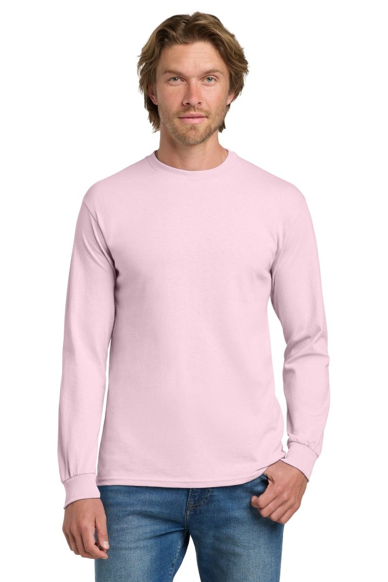 Gildan ® - Heavy Cotton ™ 100% Cotton Long Sleeve T-Shirt. 5400 - Gildan 5400 Light Pink S Long Sleeve T-Shirts