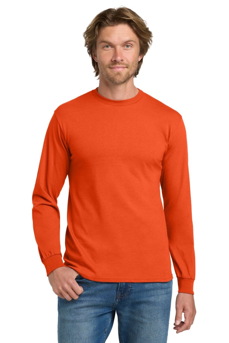 Gildan ® - Heavy Cotton ™ 100% Cotton Long Sleeve T-Shirt. 5400 - Gildan 5400 Orange S Long Sleeve T-Shirts