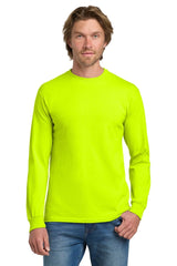 Gildan ® - Heavy Cotton ™ 100% Cotton Long Sleeve T-Shirt. 5400 - Gildan 5400 Safety Green S Long Sleeve T-Shirts
