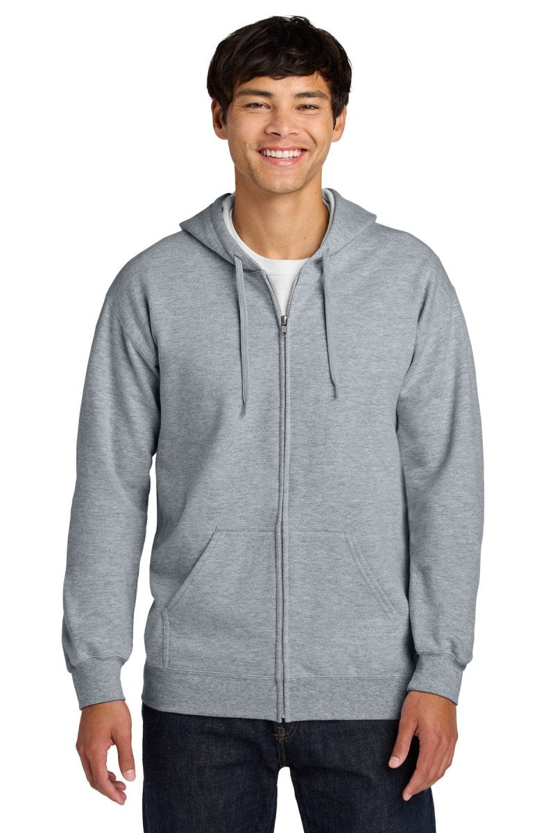Gildan Softstyle ® Midweight Fleece Full - Zip Hooded Sweatshirt SF600 - Gildan SF600 Ring Spun Sport Grey S Zip Hoodies