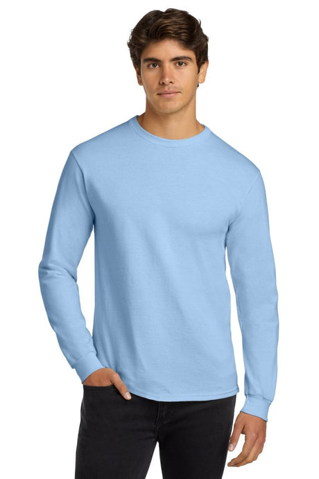 Gildan - Ultra Cotton 100% US Cotton Long Sleeve T-Shirt. G2400 - Gildan G2400 Light Blue S Long Sleeve T-Shirts