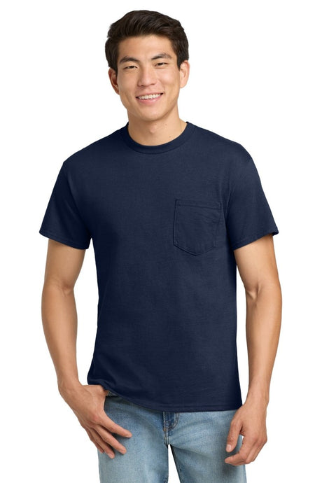 Gildan ® - Ultra Cotton ® 100% US Cotton T-Shirt with Pocket. 2300 - Gildan 2300 Navy S Short Sleeve T-Shirts