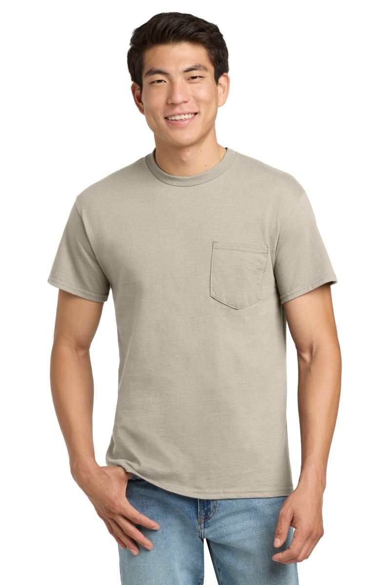 Gildan ® - Ultra Cotton ® 100% US Cotton T-Shirt with Pocket. 2300 - Gildan 2300 Sand S Short Sleeve T-Shirts