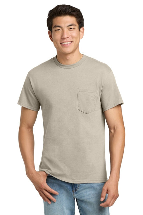 Gildan ® - Ultra Cotton ® 100% US Cotton T-Shirt with Pocket. 2300 - Gildan 2300 Sand S Short Sleeve T-Shirts