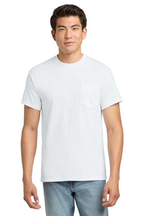 Gildan ® - Ultra Cotton ® 100% US Cotton T-Shirt with Pocket. 2300 - Gildan 2300 White S Short Sleeve T-Shirts