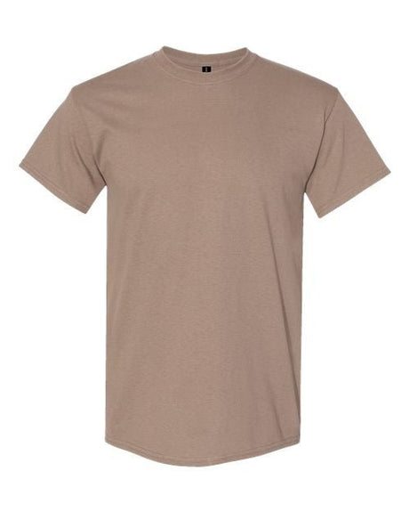 Gildan Unisex Heavy Cotton™ T-Shirt - Gildan 5000 Brown Savana S Short Sleeve T-Shirts