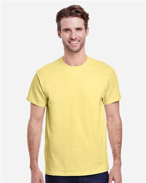 Gildan Unisex Heavy Cotton™ T-Shirt - Gildan 5000 Cornsilk S Short Sleeve T-Shirts