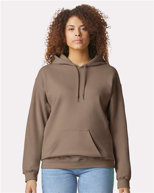 Gildan Unisex Softstyle® Midweight Hooded Sweatshirt - Gildan SF500 Brown Savana S Sweatshirts