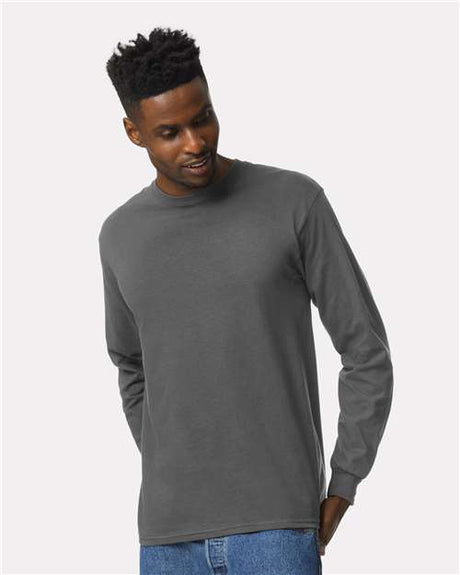 Gildan Unisex Ultra Cotton® Long Sleeve T-Shirt - Gildan 2400 Charcoal S Long Sleeve T-Shirts