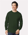 Gildan Unisex Ultra Cotton® Long Sleeve T-Shirt - Gildan 2400 Forest Green S Long Sleeve T-Shirts