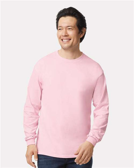 Gildan Unisex Ultra Cotton® Long Sleeve T-Shirt - Gildan 2400 Light Pink S Long Sleeve T-Shirts