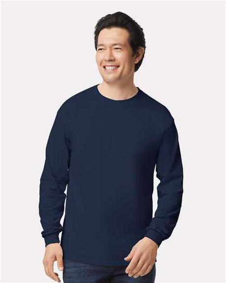 Gildan Unisex Ultra Cotton® Long Sleeve T-Shirt - Gildan 2400 Navy S Long Sleeve T-Shirts